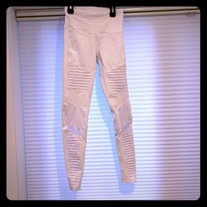 White Alo yoga Moto pants size S